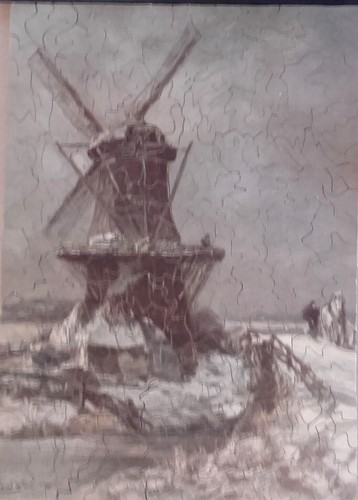 Ancien puzzle bois découpé