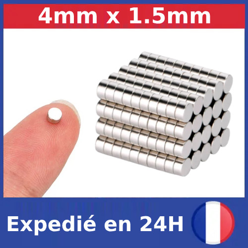 Lot aimant neodyme 4x1 mm - neodyme,
