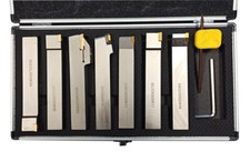 Set 7 outils de tournage extérieur à plaquettes amovible section 20 
