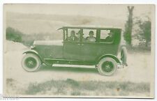 BM400 Carte Photo vintage card RPPC Auto car voiture ancienne teinte verte