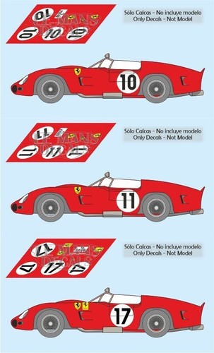 Décal ferrari 250 tri mans - décal,
