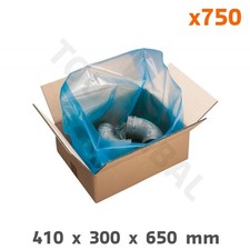 Sac plastique VCI pour fond de caisse carton 410x300x650 mm (par 750)