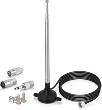 Antenne Radio Dab FM Intérieur Antenne Télescopique Numérique avec Base Magnétiq