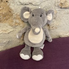23cm Peluche Doudou Éléphant Gris Blanc Simba Toys Nicotoy