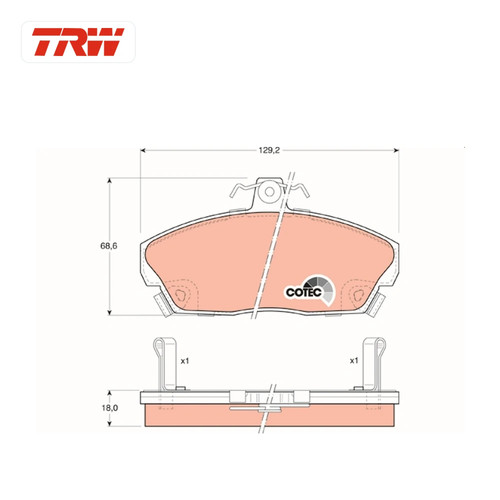 Kit plaquettes frein - plaquettes,