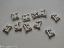 Lego 10 x white plates w/ bar