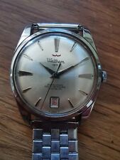 Waltham 100 Autochron Self-winding Incabloc Date Montre Bracelet Ancienne P1661