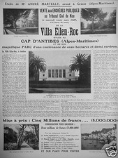 PUBLICITÉ PRESSE 1927 VENTE