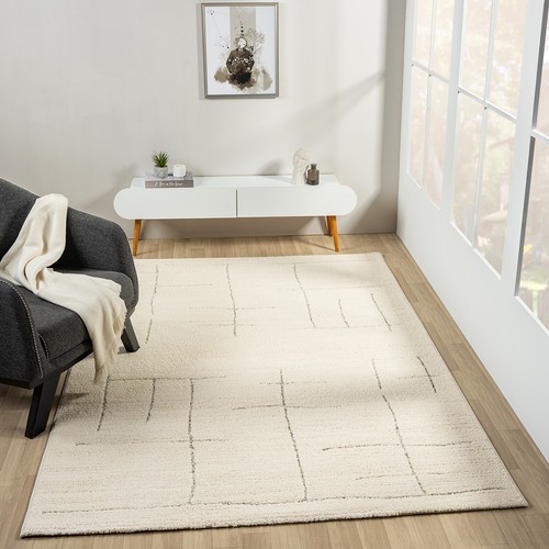 Tapis scandinave crème gris - scandinave,