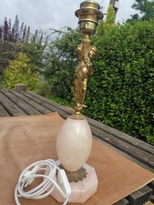   PIED DE LAMPE EN ALBATRE ET