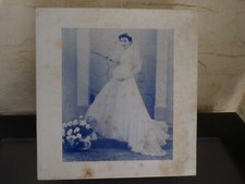 couronne de mariée ancienne dans sa boite + tulles + épingles à cheveux