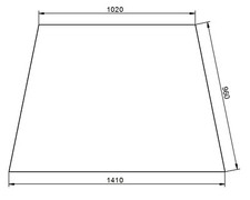 827/20082 Pare-Brise Jcb 3C-2, 3CX-2, 3CX-4, 3D-2, 3D-4, 3DS-2, 4C-2, 4C-4