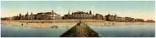Ostende, panorame de la Digue  photochromie, vintage photochrome  71x17,5 