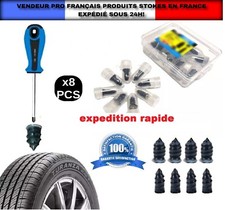 Réparation Crevaison Pneu Tubeless Voiture Moto Scooter Pneus Kit Coffret 8PCS