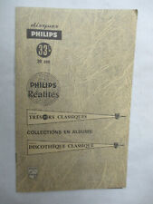 Catalogue Disques Philips 30 cm de 1960  Philips Réalités,Trésors Classiques,..