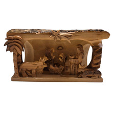 Crèche Noël Bois D'Olivier