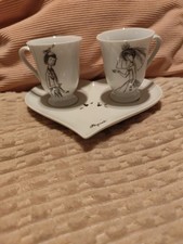 Porcelaine  Stanislas Nancy Tasse Café Tête à Tête Et Son Plateau PEYNET 