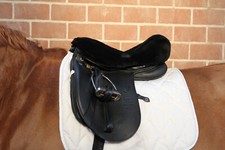 Véritable Peau de Mouton Selle, Sattelsitzbezug Anglais, Dressage, 6 Tailles,