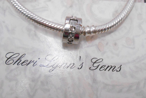 Clear silver clipped - cz,