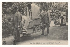 CPA 03 - BOURBON L'ARCHAMBAULT : CHAISE à PORTEUR (ALLIER) REPRODUCTION