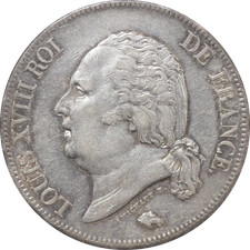 France - Louis XVIII 5 Francs
