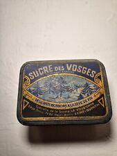 Boite En Metal "Sucre Vosges" Vintage 