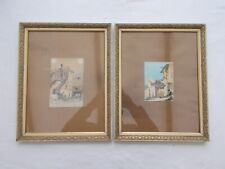 TABLEAU AQUARELLE SIGNE EMMANUEL COSTA  NICE MENTON ANTIQUE FRENCH PAINTING