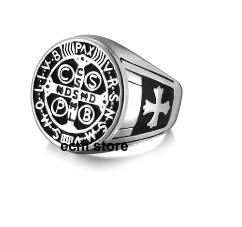 Bague chevalière saint benoit - saint,