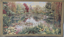 Tapisserie mécanique d'aubusson Le Jardin de Monet nymphéas étang Giverny