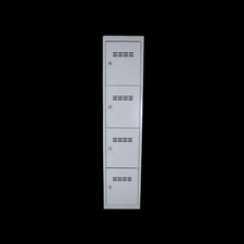 Vestiaire 4 Casiers CARAY 1 Colonne Fermeture par Cadenas 180x40x50cm - 272/1CO