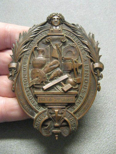 Plaque médaille bronze - en,