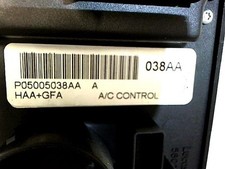 Commande chauffage CHRYSLER