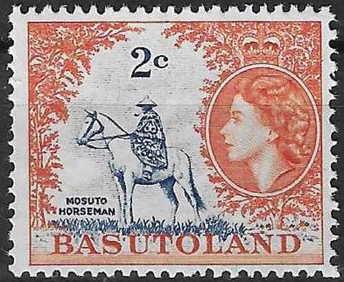 Timbre chevaux basoutoland - timbre,