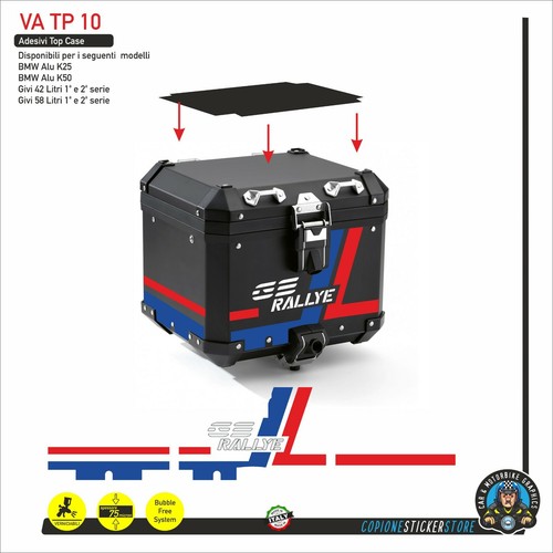 Autocollant valise top case - de,