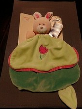 B1N / doudou plat lapin vert