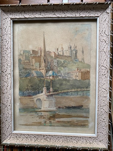 Tableau aquarelle paysage - tableau,