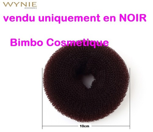 Bun donut noir anneau - 10, cm