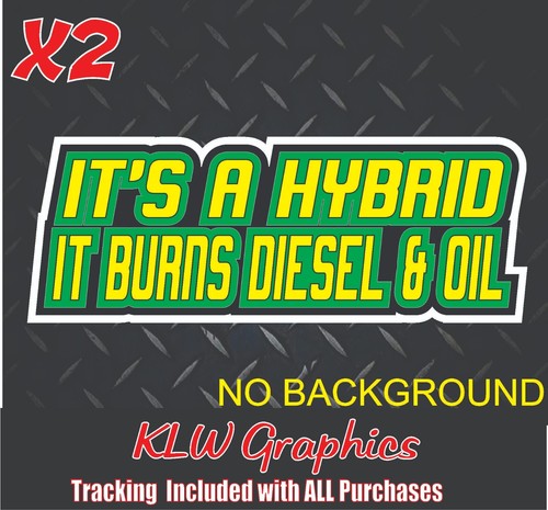 Hybrid burns decal sticker - hybrid,