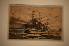 FOUQUERAY Charles       OEUVRE ORIGINALE      "l'escadre en convoi" à la plume