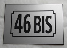 plaque pvc numero de rue ou de maison 150x100 mm argenté