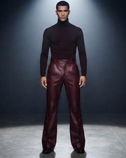 Pantalon de motard en cuir