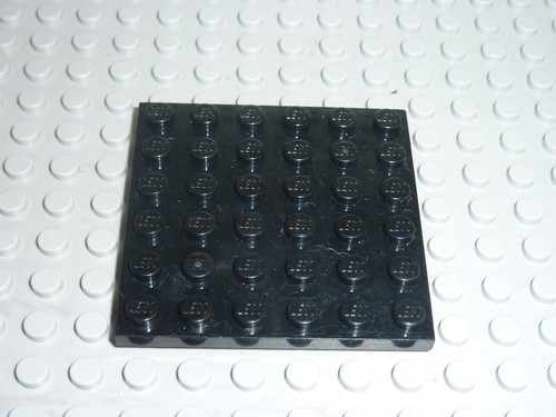 Plaque lego black plate 6x6 - black,