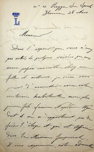S laetitia bonaparte - l.a.s,