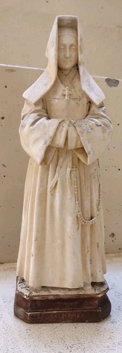 Statue ancienne plâtre - , sainte