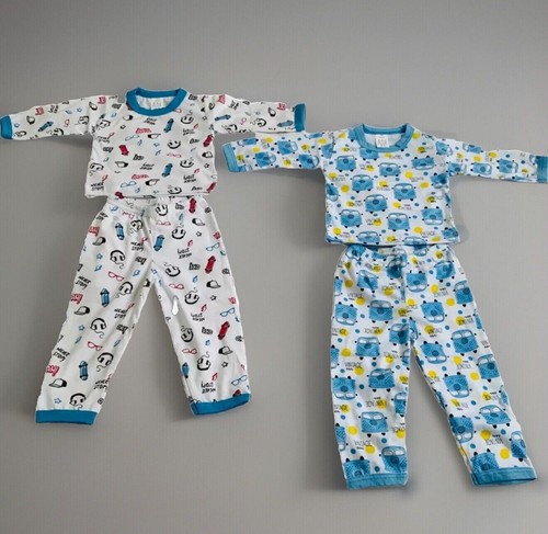 Pyjama bébé blanc bleu - , avec