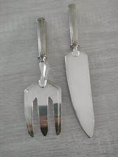 Service gâteau .. Couteau Pelle en argent massif  Vintage