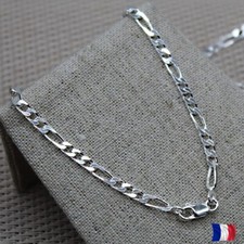 Chaîne Figaro en Argent 925 – Collier Unisexe Homme / Femme – Plusieurs Tailles