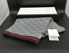 Écharpe GUCCI laine 100% grise 23x180cm BC