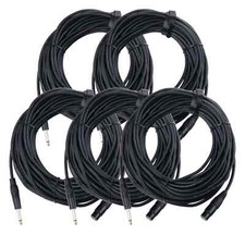 5x 20m Micro Femelle XLR 3pin