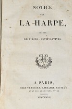 [ TIFFON SAINT-SURIN ], Notice sur La Harpe, 1822